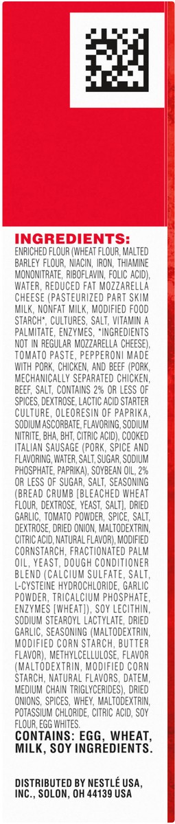 slide 4 of 8, Hot Pockets Pepperoni & Sausage Pizza Frozen Snacks in an Italian Style Seasoned Crust, Pizza Snacks Made with Reduced Fat Mozzarella Cheese, 2 Count Frozen Sandwiches, 8.5 oz