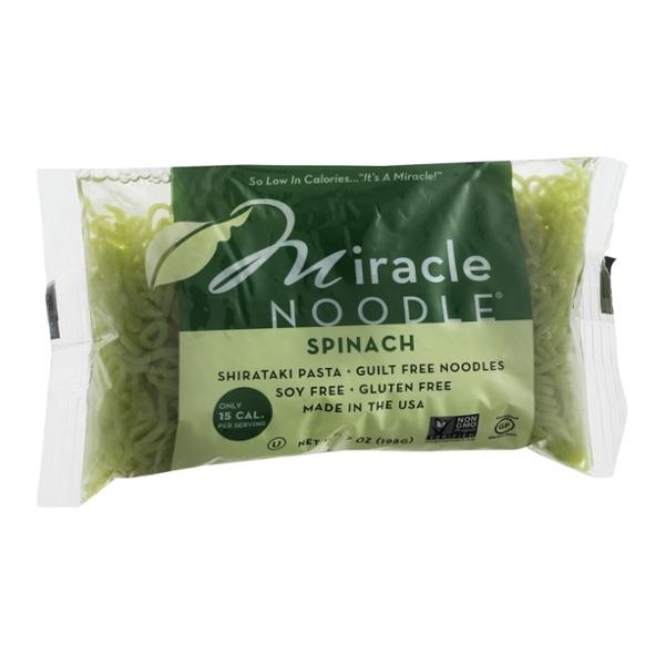 slide 1 of 1, Miracle Noodle Kitchen Angel Hair Spinach Noodles, 7 oz