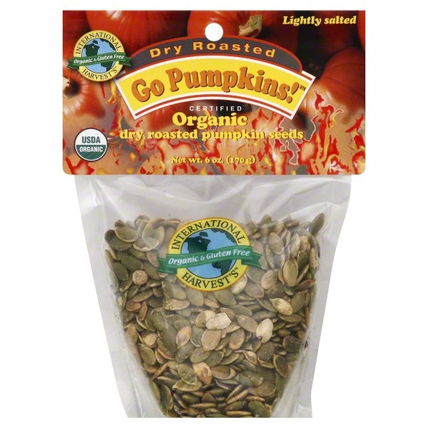 slide 1 of 2, International Harvest Go Pumpkin Seed Dry Roasted Salted, 6 oz