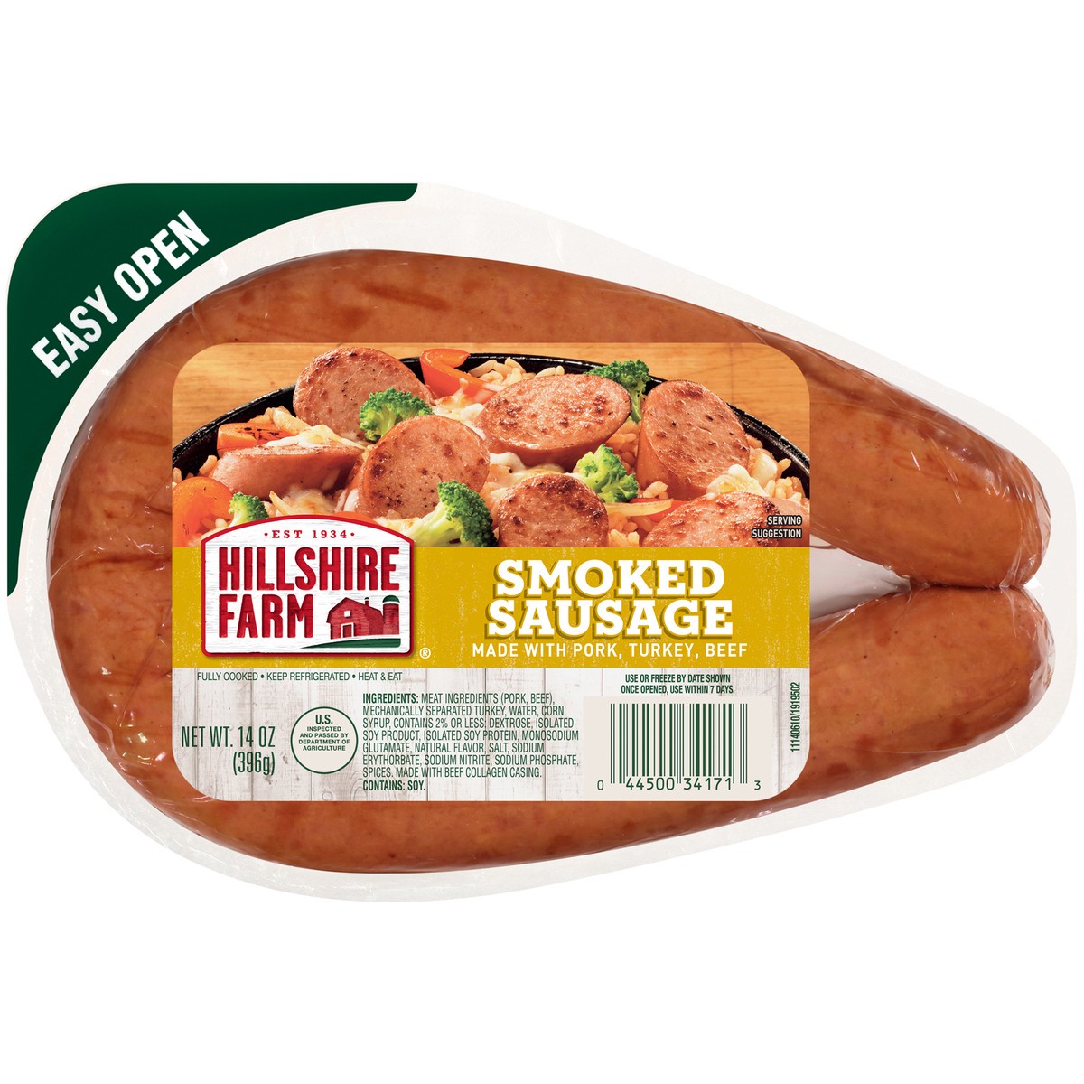 slide 1 of 3, Hillshire Farm Smoked Sausage, 14 oz