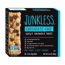 Junkless Chocolate Chip Chewy Granola Bars