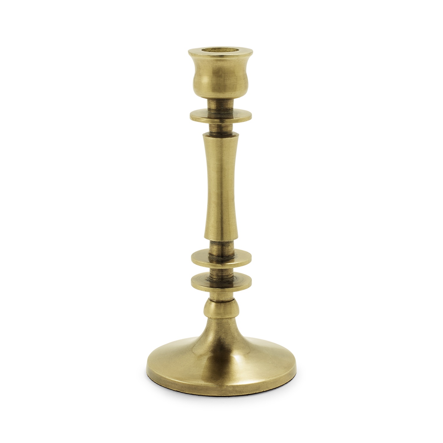 slide 1 of 1, Sur La Table Antique Brass Taper Candle Holder, 1 ct