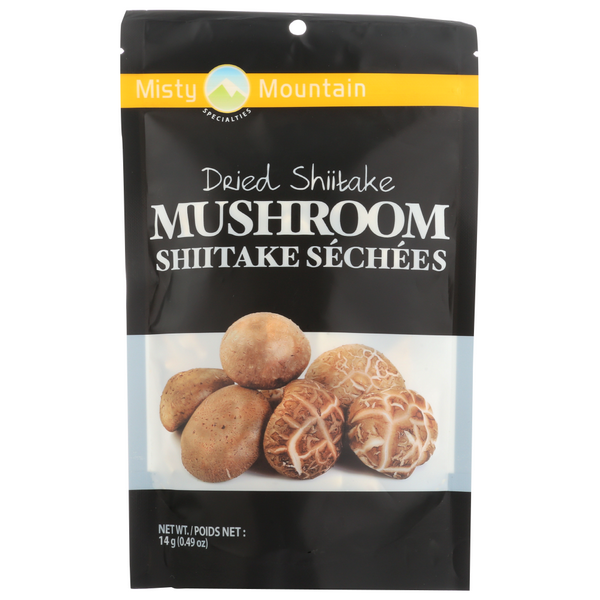 slide 1 of 1, Misty Mountain Specialties Dried Shitake Mushrooms, 0.49 oz