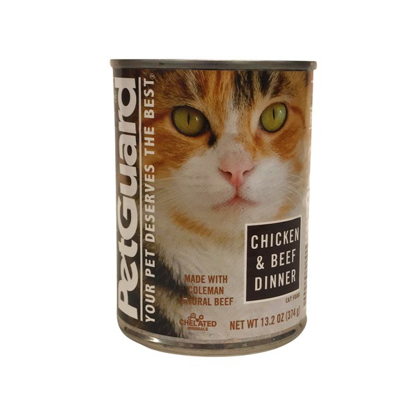 slide 1 of 1, PetGuard Chicken & Beef Dinner Wet Cat Food, 14 oz