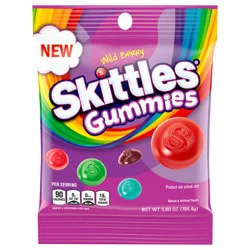 SKITTLES GUMMIES Wild Berry Gummy Candy, 5.8 oz Bag