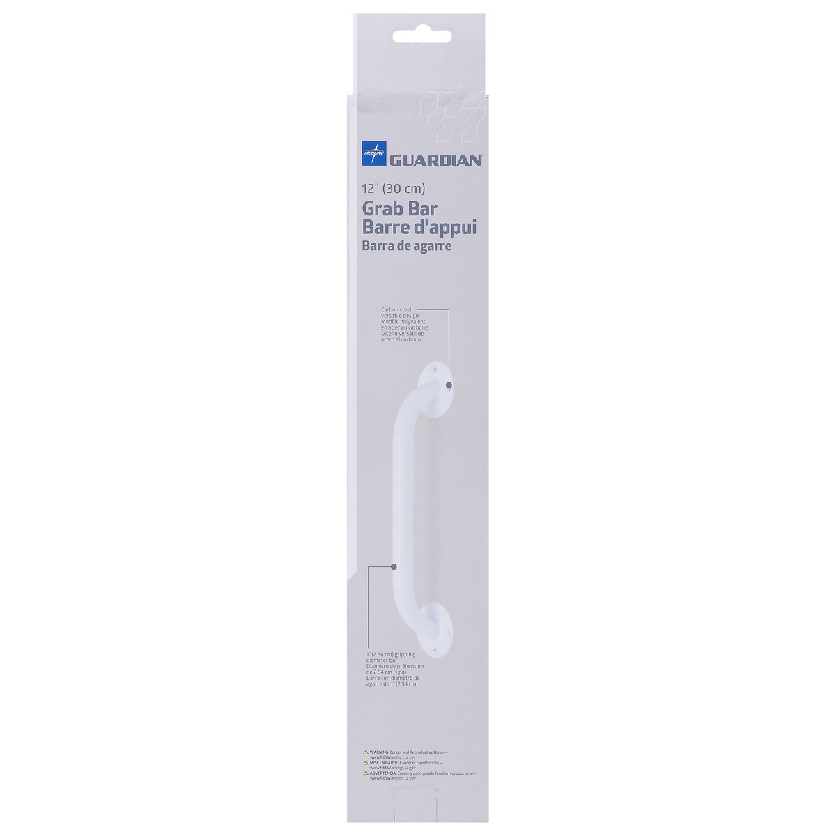 slide 6 of 13, Guardian 12 Inch White Grab Bar 1 ea, 1 ct