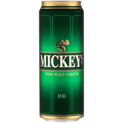 Mickey's has established it's place throughout the years as a fine malt liquor with a full body, moderate bitterness and a fruity aroma Mickey's is the fine malt liquor with a full body. Mickey's Fine Malt Liquor, with it's unique big-mouth 12oz. Bottles,
