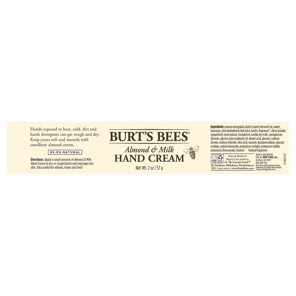 slide 3 of 87, Burt's Bees Hand Cream, Almond & Milk, 2 oz