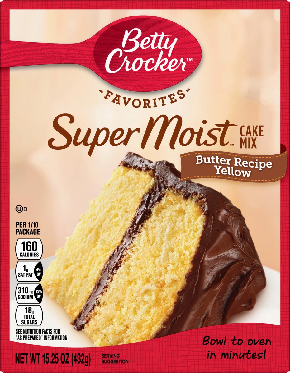 slide 2 of 12, Betty Crocker Super Moist Butter Recipe Yellow Cake Mix 15.25 oz, 15.25 oz