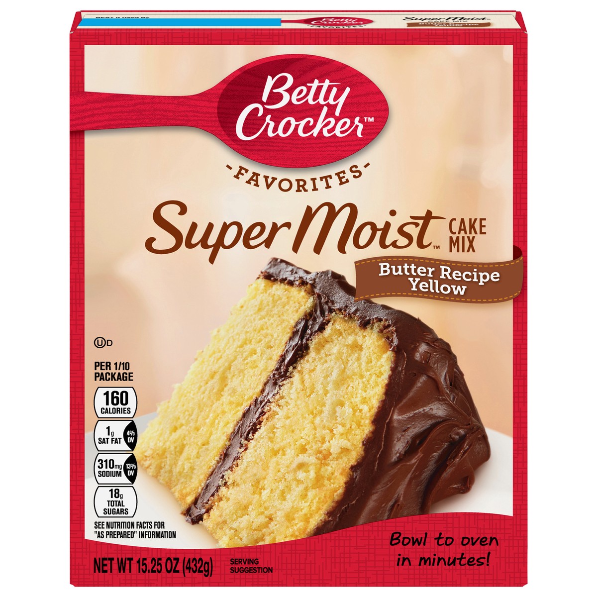slide 1 of 12, Betty Crocker Super Moist Butter Recipe Yellow Cake Mix 15.25 oz, 15.25 oz