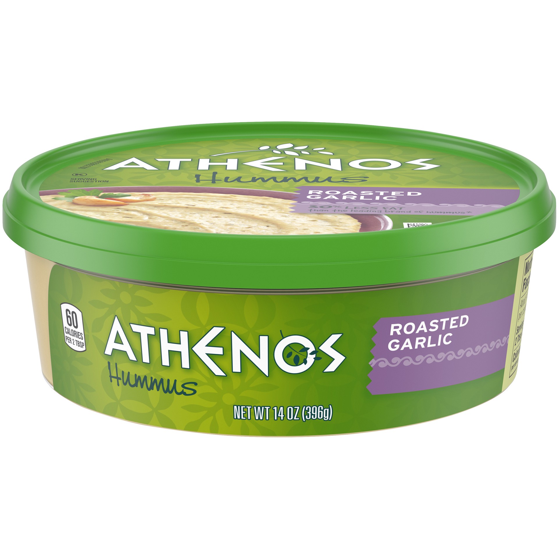 slide 1 of 5, Athenos Roasted Garlic Hummus, 14 oz Tub, 14 oz