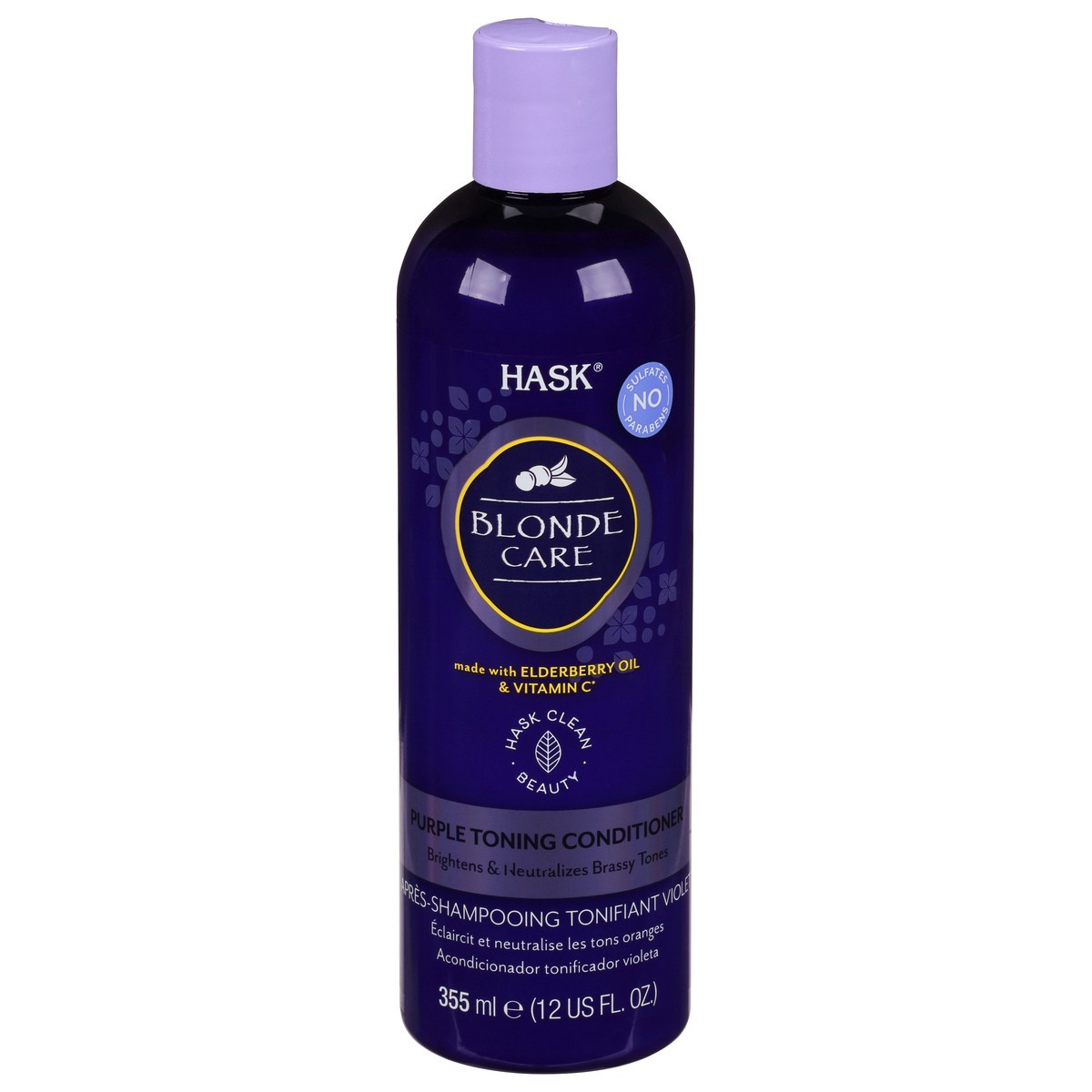 slide 1 of 1, Hask Blonde Care Purple Toning Conditioner 12 fl oz, 12 fl oz