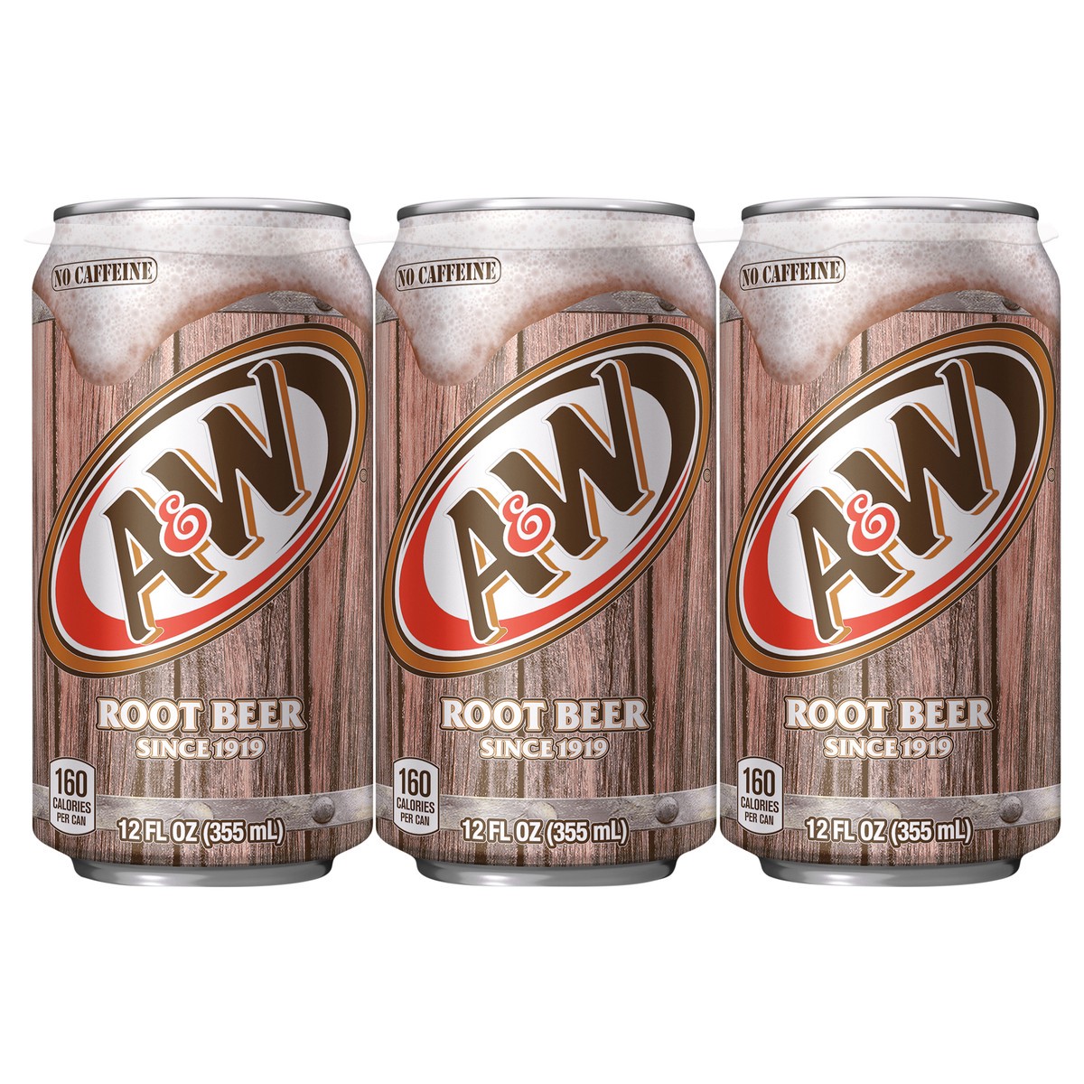 slide 1 of 3, A&W Root Beer Soda In Can - 6-12 Fl. Oz., 72 fl oz