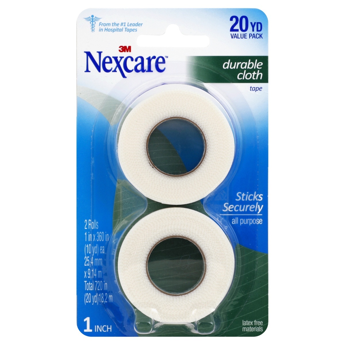 slide 1 of 1, Nexcare Durable Cloth First Aid Tape, 2 ct