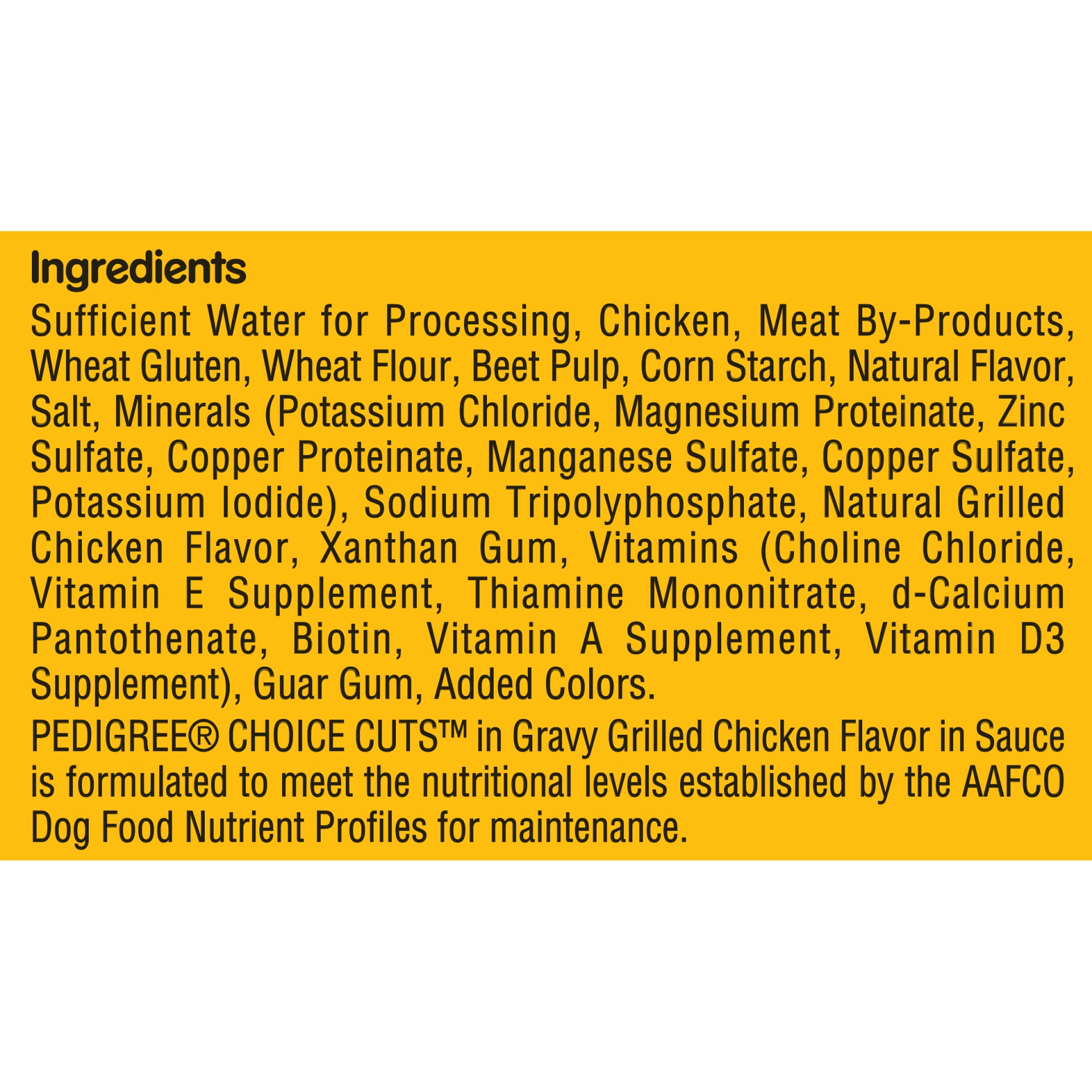 slide 8 of 9, Pedigree Choice Cuts In Gravy Grilled Chicken Flavor In Sauce, 3.5 oz