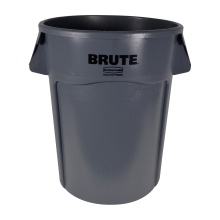 slide 1 of 1, Rubbermaid Round Gray Brute Container, 4 ct