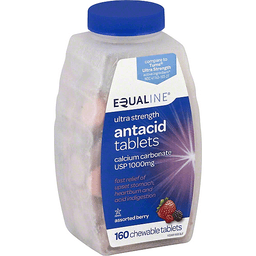 slide 1 of 1, Equaline Ultra Strength Antacid Tablets, Assorted Berry, 160 ct