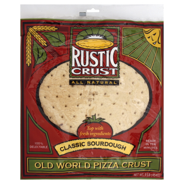 slide 1 of 1, Rustic Crust Classic Sourdough Pizza Crust, 13 oz