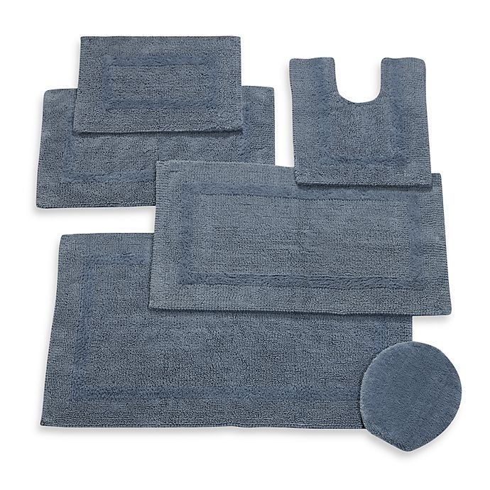 slide 1 of 1, Wamsutta Reversible Contour Bath Rug - Slate, 20 in x 24 in