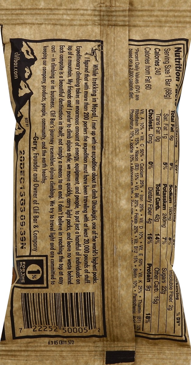 slide 6 of 6, CLIF Energy Bar 2.4 oz, 2.4 oz