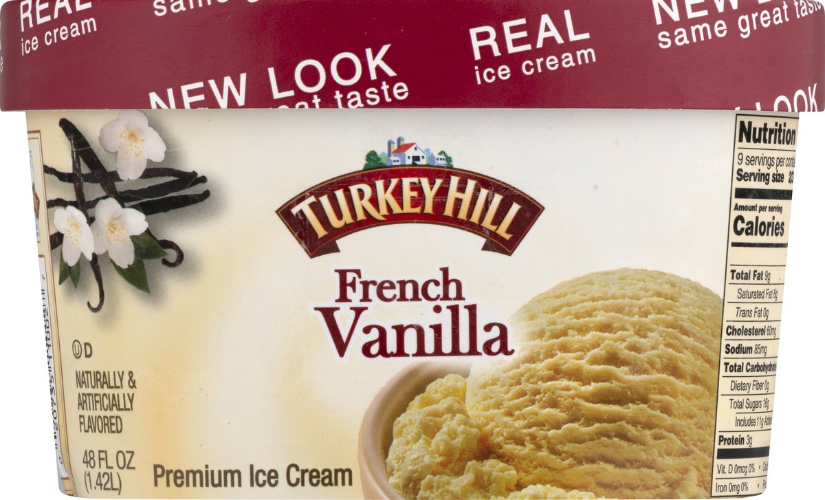 slide 9 of 10, Turkey Hill French Vanilla Ice Cream, 48 fl oz