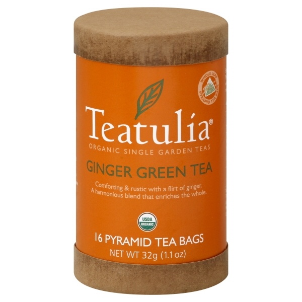 slide 1 of 1, Teatulia Green Tea 16 ea, 16 ct