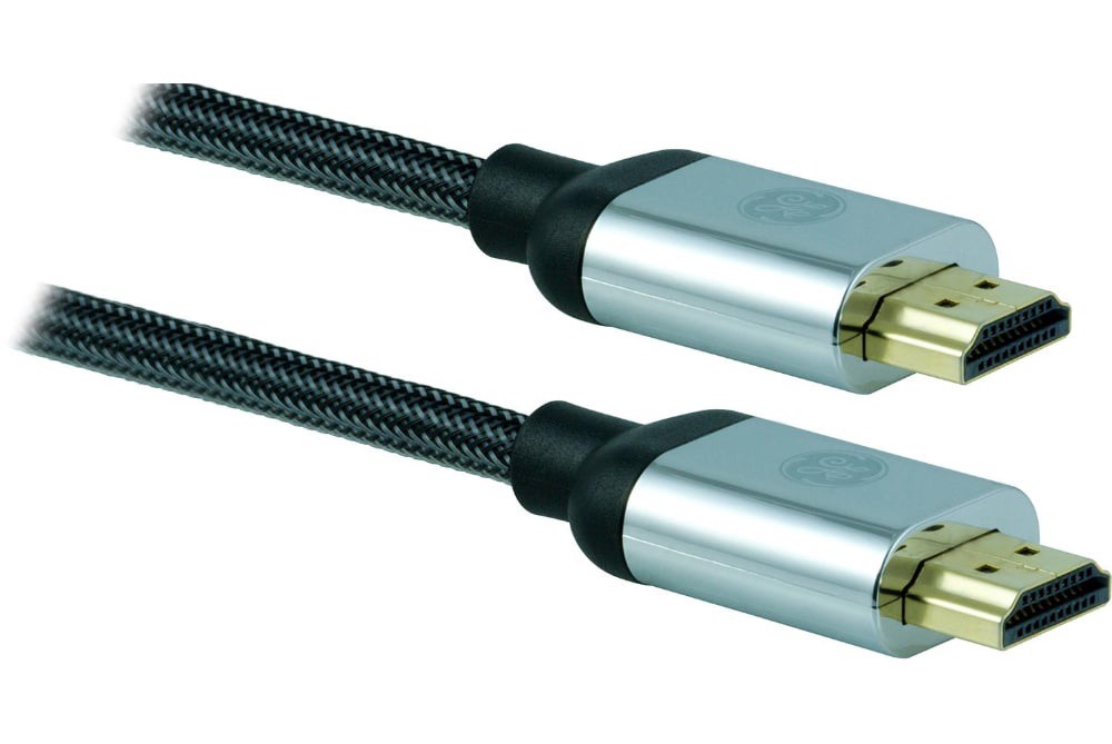 slide 2 of 4, Ge Ultra Pro Premium Hdmi Cable - Black/Silver, 4 ft