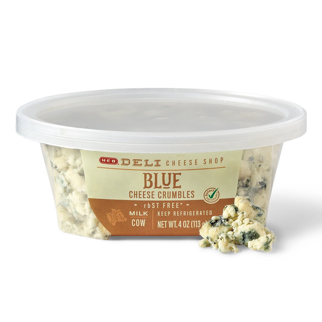 slide 1 of 1, H-E-B Deli Blue Cheese Crumbles, 4 oz