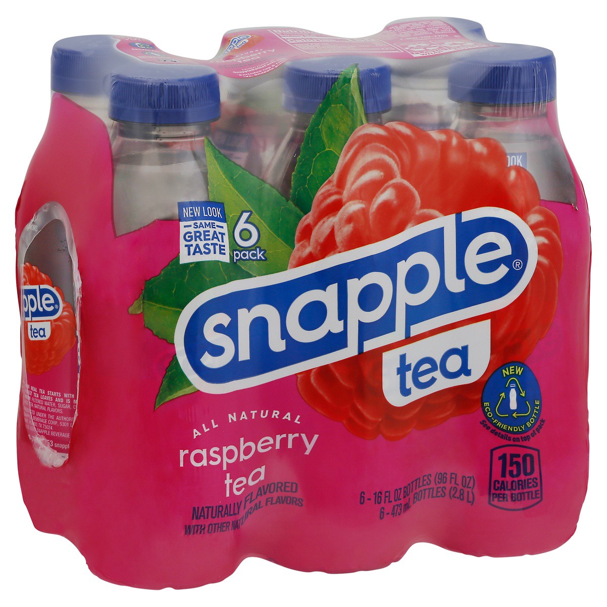 slide 2 of 9, Snapple Raspberry Tea, 16 fl oz recycled plastic bottle, 6 pack, 6 ct