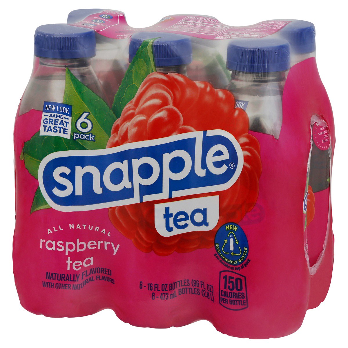 slide 3 of 9, Snapple Raspberry Tea, 16 fl oz recycled plastic bottle, 6 pack, 6 ct