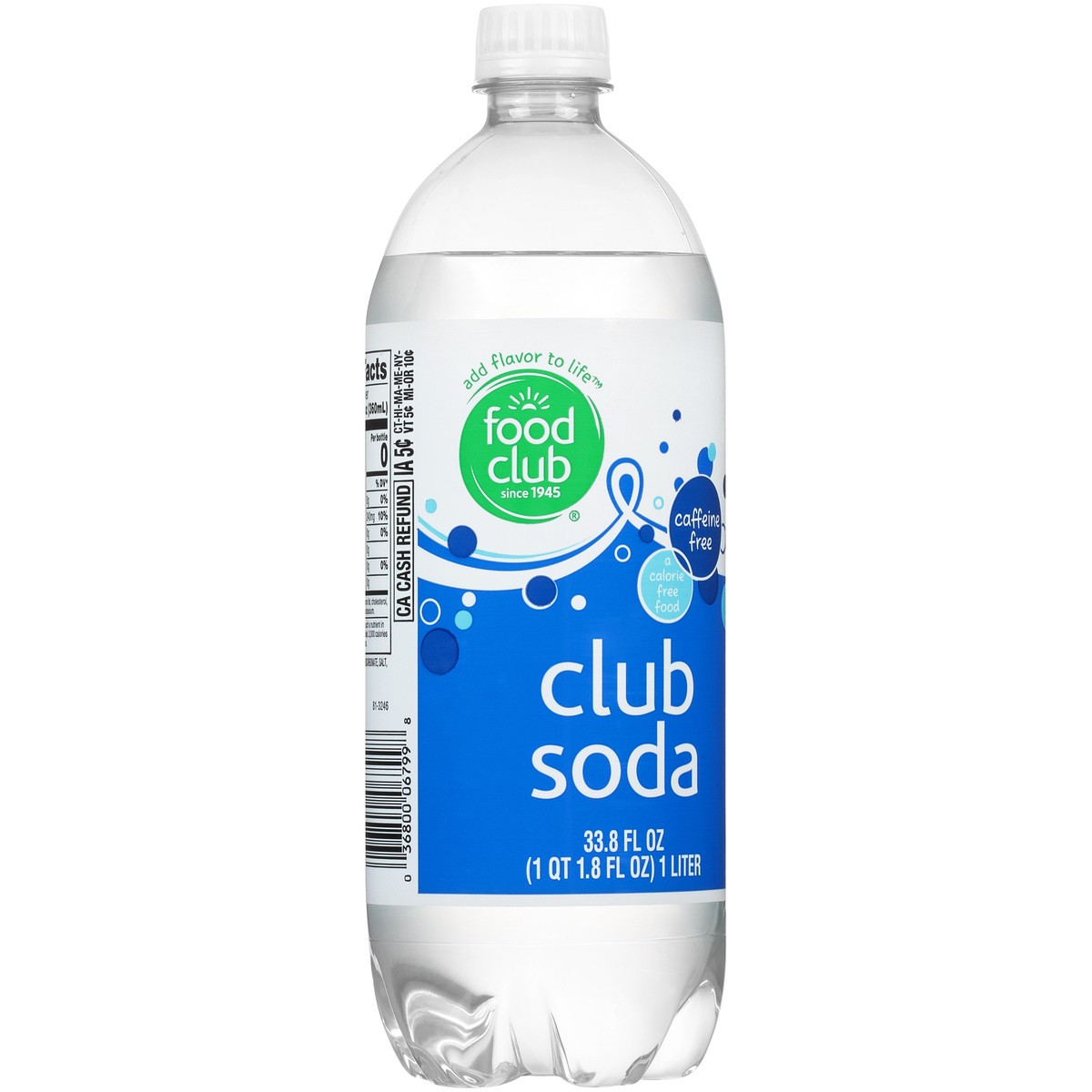 slide 2 of 10, Food Club Caffeine Free Club Soda, 33.8 fl oz