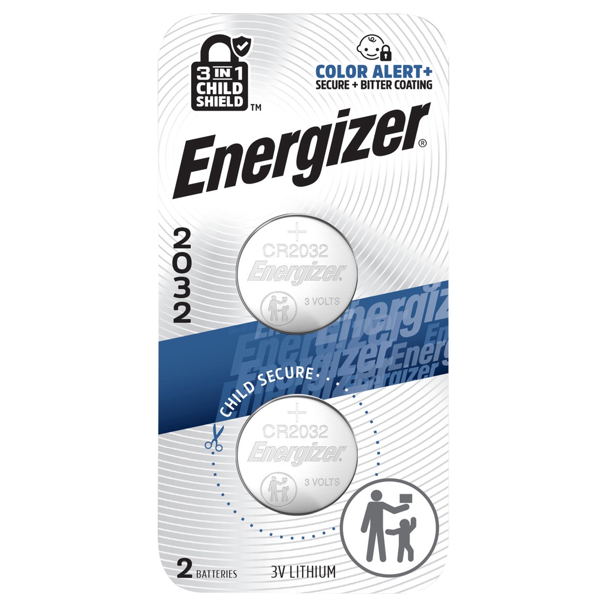 slide 1 of 3, Energizer 2032 Batteries (2 Pack), 3V Lithium Coin Batteries, 1 ct