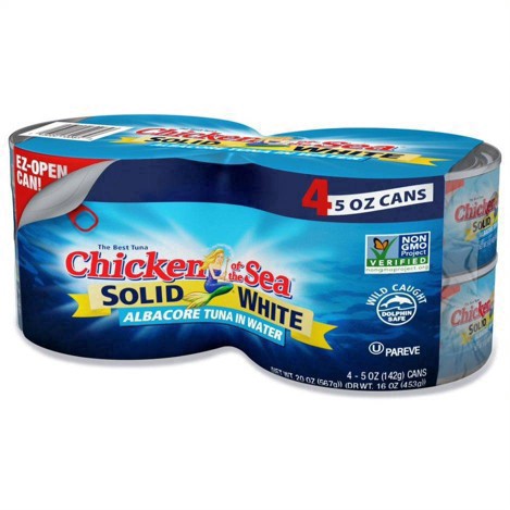 slide 29 of 38, Chicken of the Sea Solid White Albacore Tuna In Water, 4 ct; 5 oz