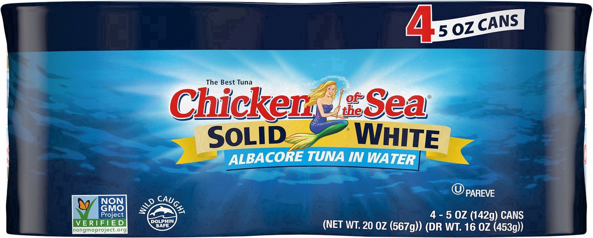 slide 20 of 38, Chicken of the Sea Solid White Albacore Tuna In Water, 4 ct; 5 oz