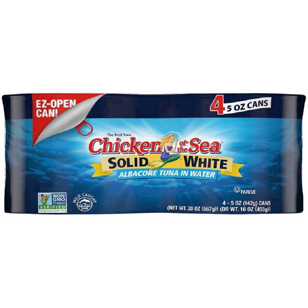 slide 22 of 38, Chicken of the Sea Solid White Albacore Tuna In Water, 4 ct; 5 oz