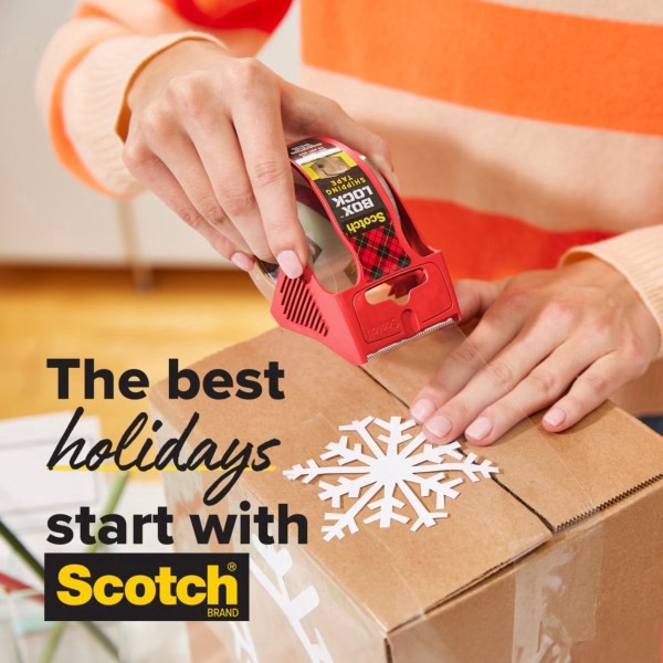 slide 10 of 10, Scotch 3950S-Rd-Sr Box Lock Packaging Tape, 1-15/16'' X 38-1/4 Yd, Clear, 1 ct