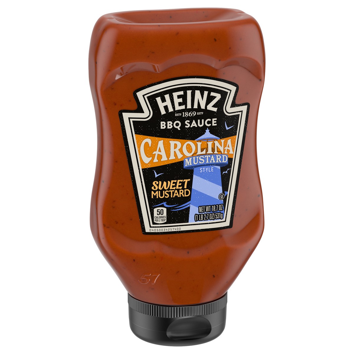 slide 8 of 14, Heinz Carolina Mustard Style Sweet Mustard Barbecue BBQ Sauce, 18.7 oz Bottle, 18.7 oz