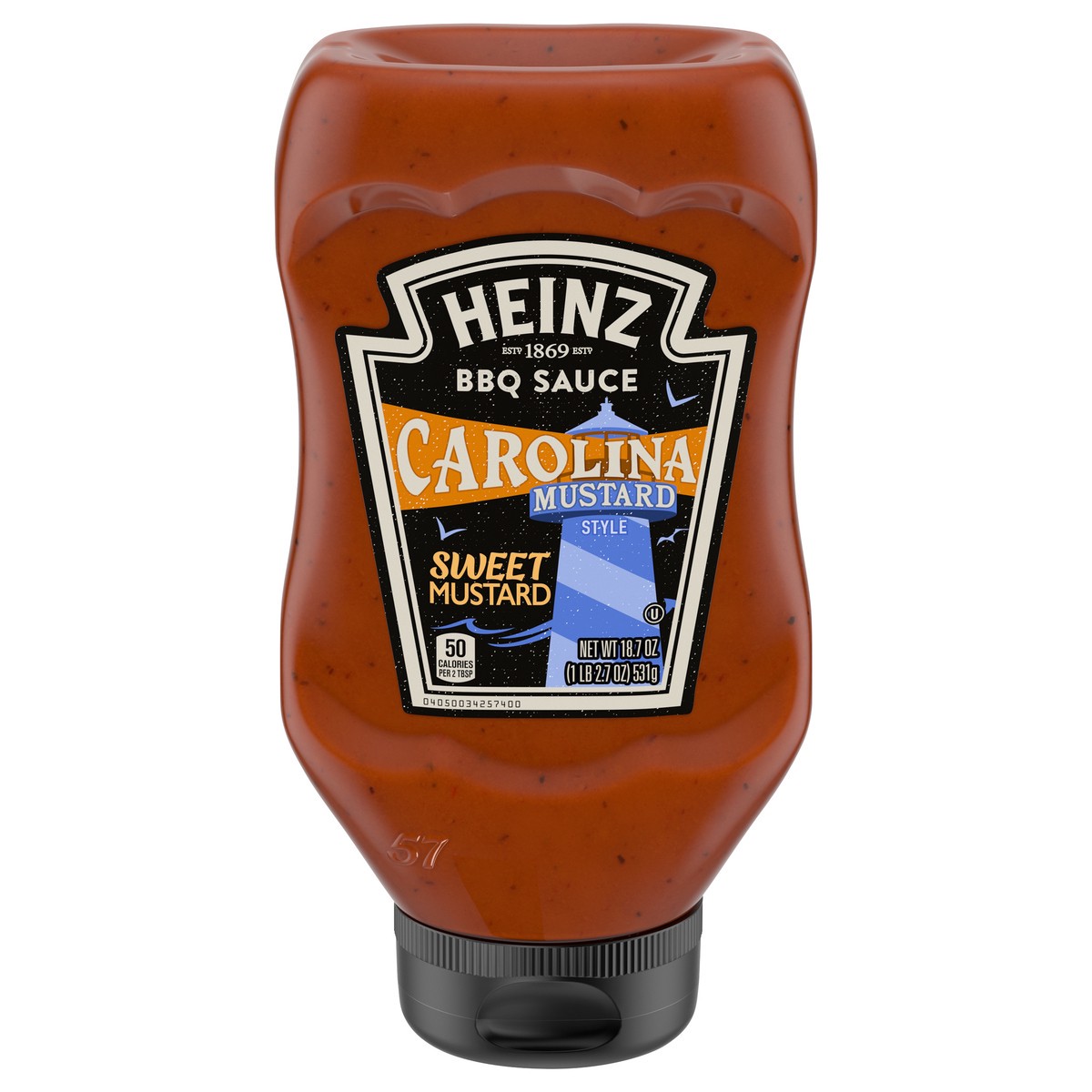 slide 7 of 14, Heinz Carolina Mustard Style Sweet Mustard Barbecue BBQ Sauce, 18.7 oz Bottle, 18.7 oz