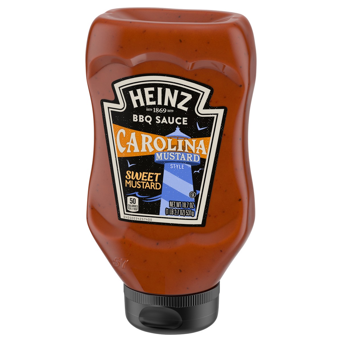 slide 10 of 14, Heinz Carolina Mustard Style Sweet Mustard Barbecue BBQ Sauce, 18.7 oz Bottle, 18.7 oz