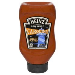 Heinz Carolina Mustard Style Sweet Mustard Barbecue BBQ Sauce, 18.7 oz Bottle