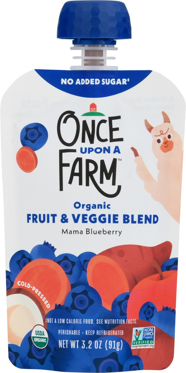 slide 8 of 12, Once Upon a Farm Mama Blueberry Organic Kids Snack Pouch, 3.2oz, 3.2 oz