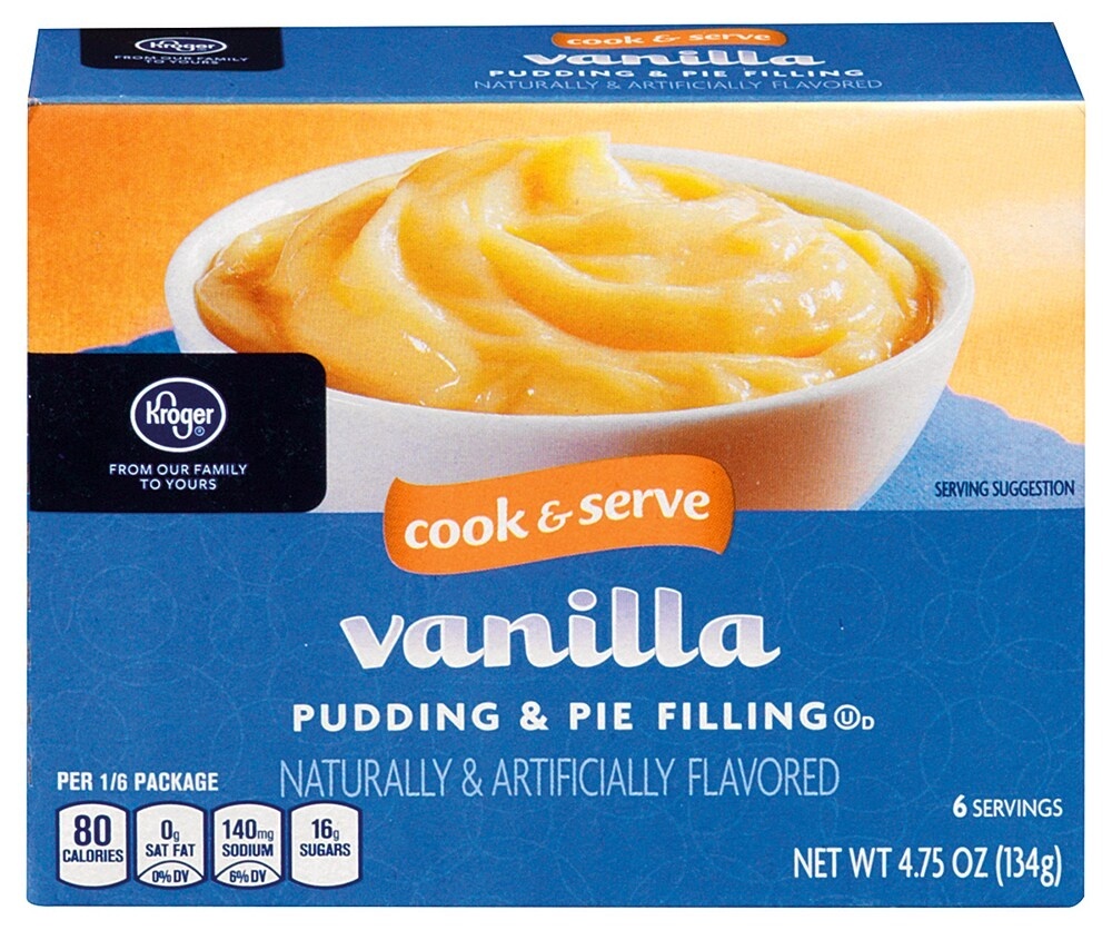 slide 1 of 1, Kroger Cook & Serve Pudding & Pie Filling - Vanilla, 4.75 oz