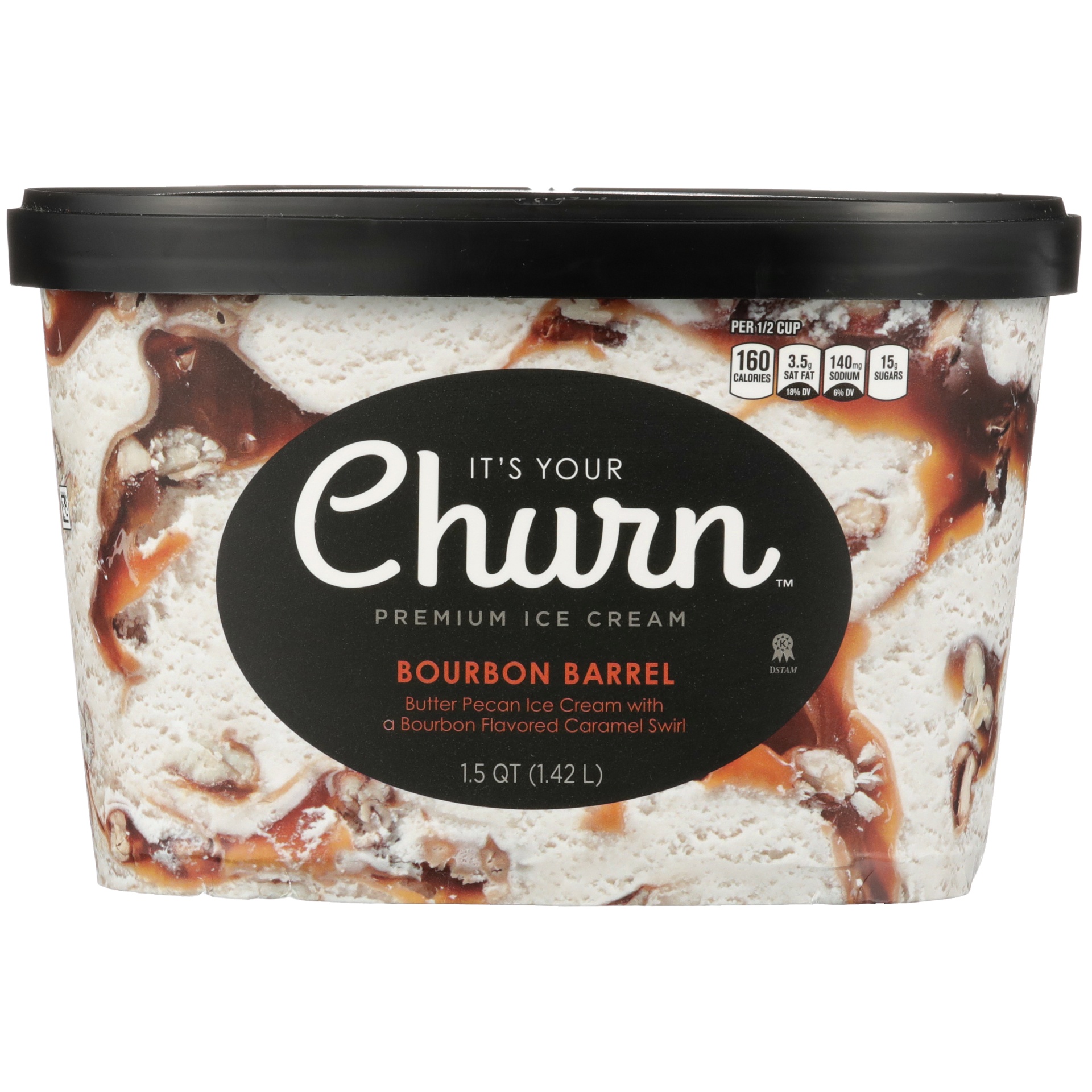 slide 1 of 6, It's Your Churn Bourbon Barrel Premium Ice Cream, 1.5 qt