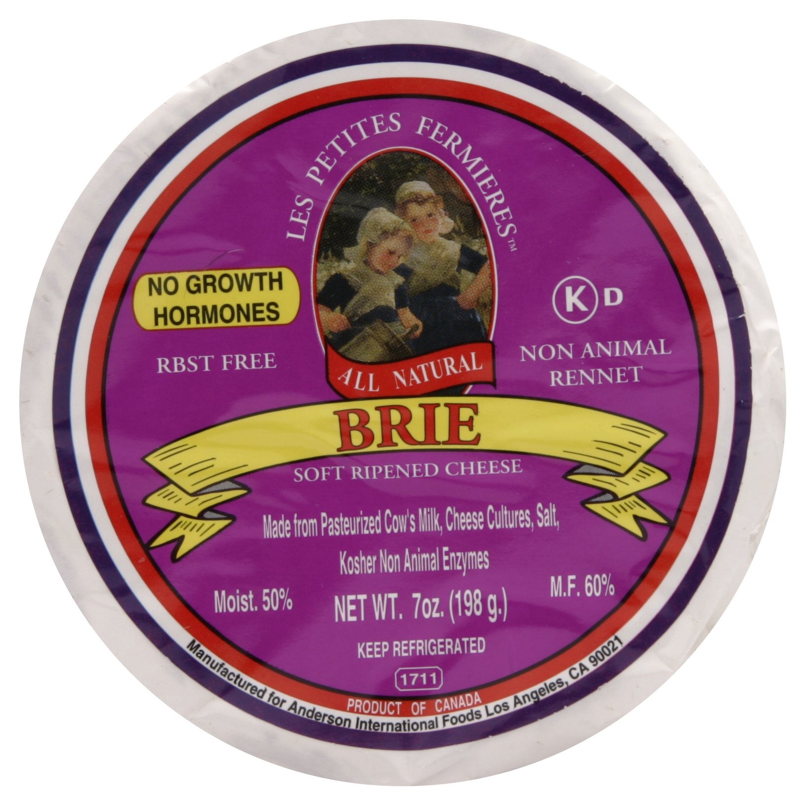 slide 1 of 5, Les Petites Fermieres Brie Soft Ripened Cheese, 7 oz