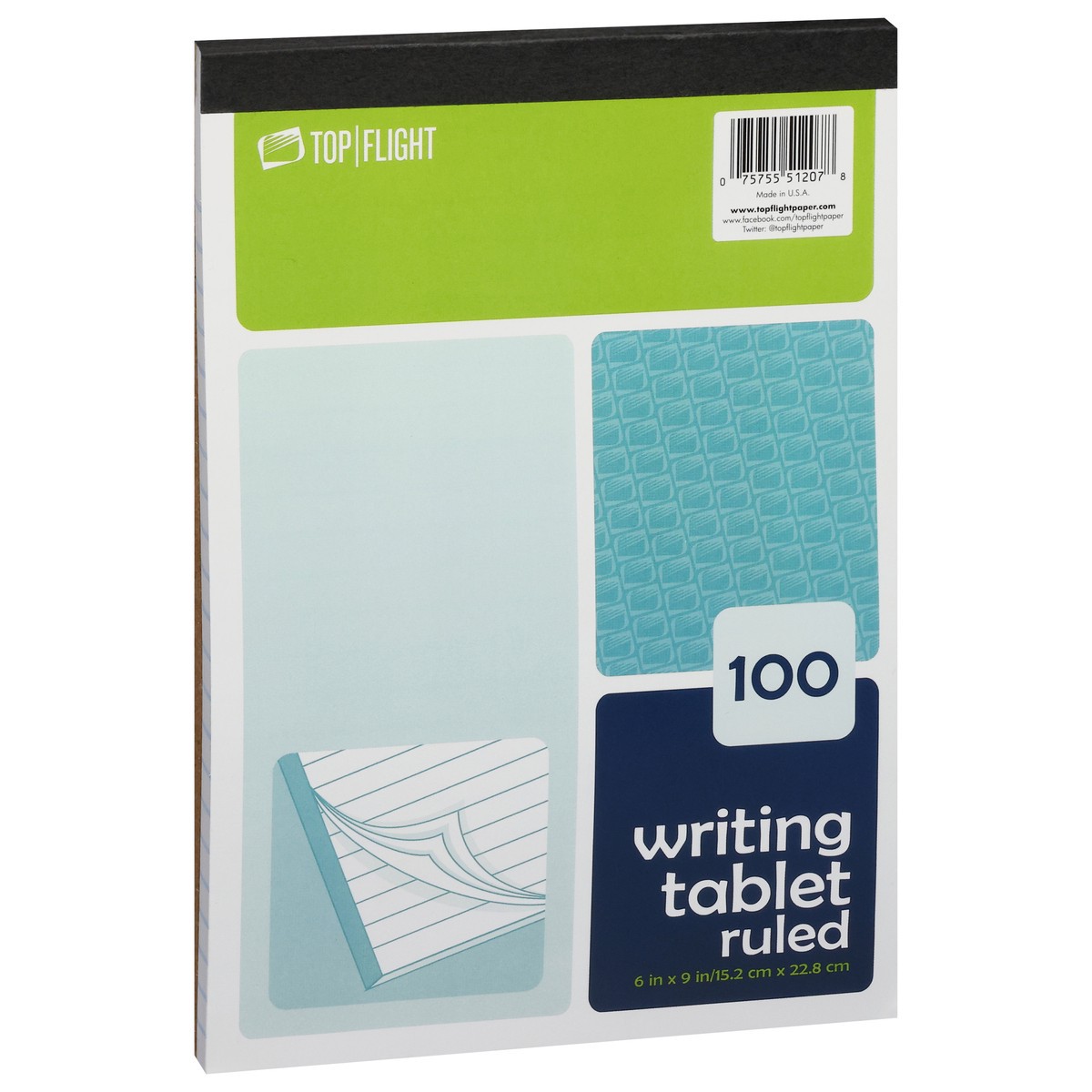 slide 5 of 10, Top Flight Ruled 100 Writing Tablet 1 ea, 100 ct