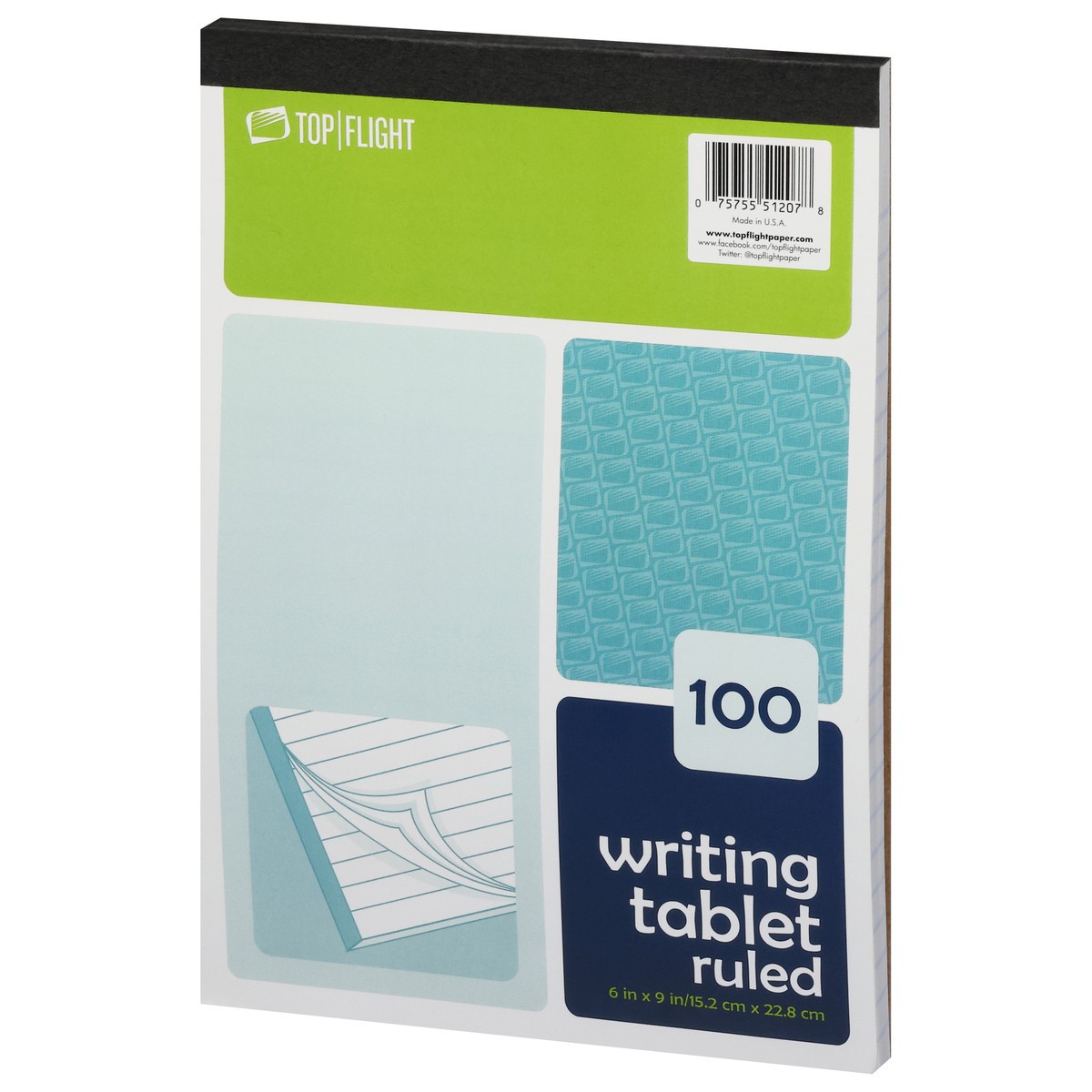 slide 9 of 10, Top Flight Ruled 100 Writing Tablet 1 ea, 100 ct