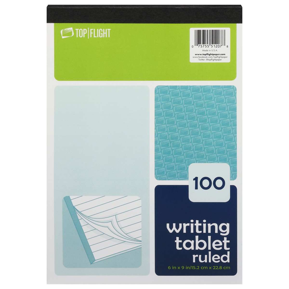 slide 1 of 10, Top Flight Ruled 100 Writing Tablet 1 ea, 100 ct