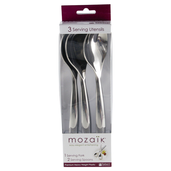 slide 1 of 4, Mozaik Serving Utensils 3 ea, 3 ct