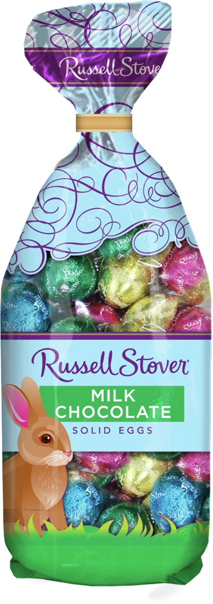 slide 1 of 1, Russell Stover Solid Milk Chocolate Egg Bag, 9 oz