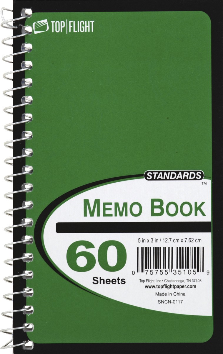 slide 4 of 5, Top Flight Memo Book, Side Wire, 60 ct